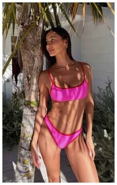 NEW Beach Riot Leona Bikini Top & Saffron Bikini Bottom Set Size XL